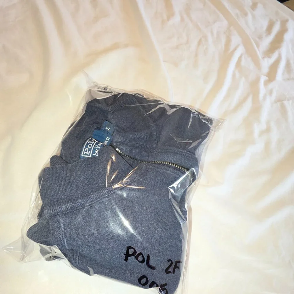 Polo by Ralph Lauren Quarter Zip Pullover Sweatshirt Athleisure Sport Sz L Prep